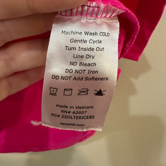 San Soleil Womens Sunglow Sleeveless Mock Polo Size Medium Pink Golf Cooling - Picture 6 of 8